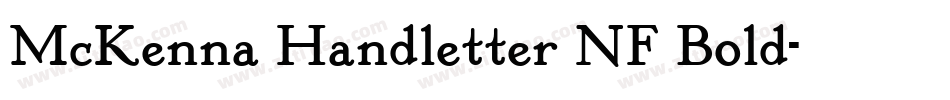 McKenna Handletter NF Bold字体转换